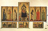 Polyptych Canvas Paintings - Polyptych of Saint Pancrazio